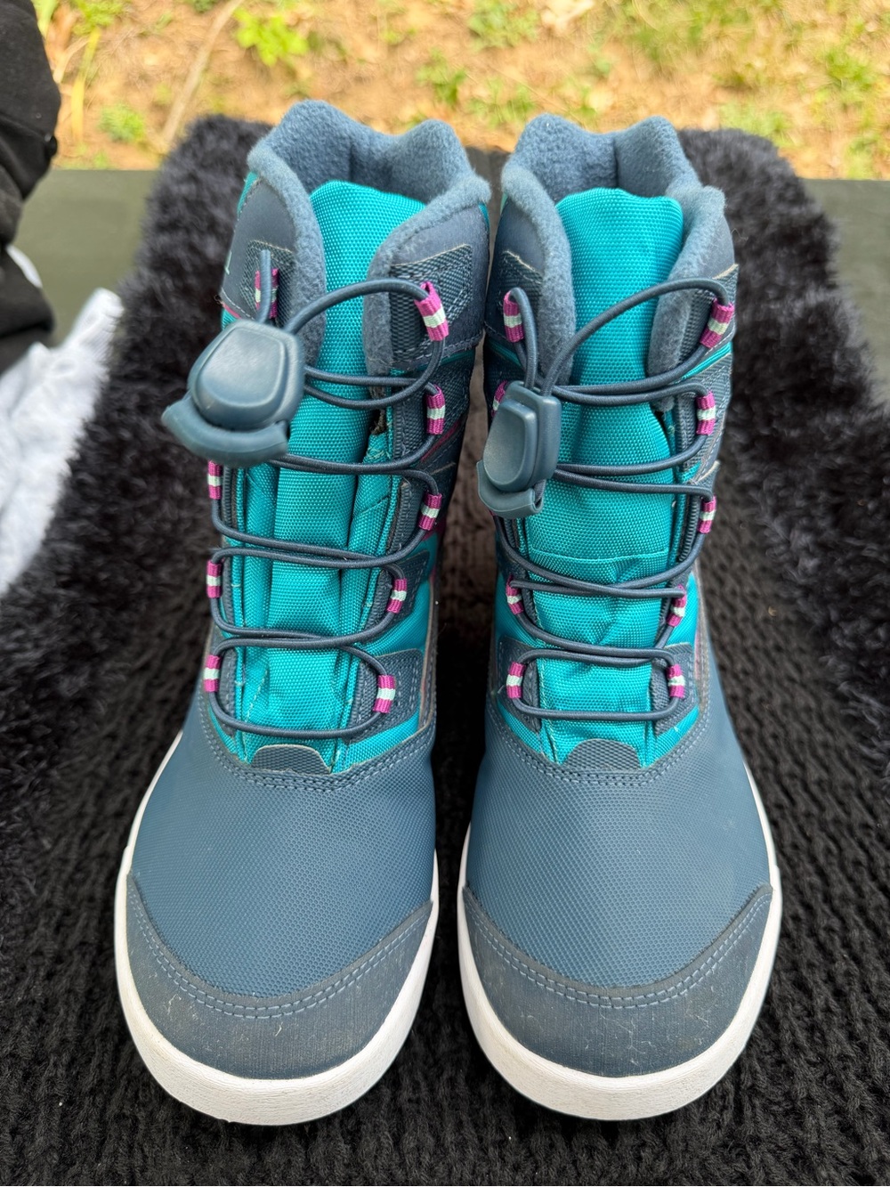 Merrell Kids Teal & Dark Gray Waterproof Snow Boots
